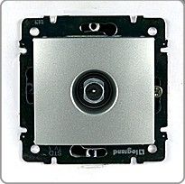 Розетка TV Legrand Valena  концевая 2400МГц 10Дб (алюминий)    770130