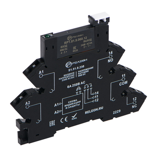 Интерфейсный модуль твердотельного реле (~/= 230В AC/DC) выходная цепь 1НО 2А, 48-280В AC; пружинные зажимы