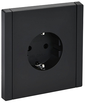 FORTE&PIANO Роз. с з/к без з/ш в/к 16А FP116 чер. IEK