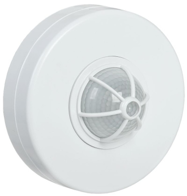 Датчик движения ДД 024 белый, макс. нагрузка 1100Вт, угол обзора 120-360гра, дальность 6м, IP33, IEK