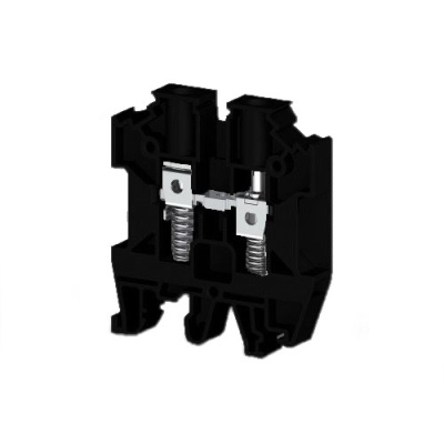 Клеммник на DIN-рейку с пружиной 6мм.кв. (черный); AVK-Y6