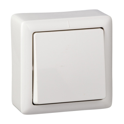 ХИТ О/У 1-клавишный ВЫКЛЮЧАТЕЛЬ ИЗОЛ.ПЛ.6А, 250В, БЕЛЫЙ. Россия