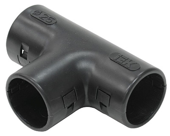 Тройник открывающийся TI25G черный (5шт/компл) IEK