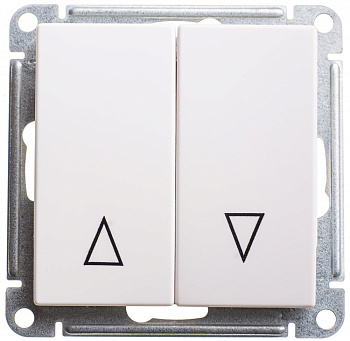 W59 2-клавишный ВЫКЛЮЧАТЕЛЬ, с мех. блокировкой для жалюзи,10АХ, механизм, БЕЛЫЙ