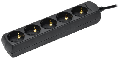 Удлинитель У05 5 мест с/з 3м 3х1мм2 10А 250В чер. GENERICA