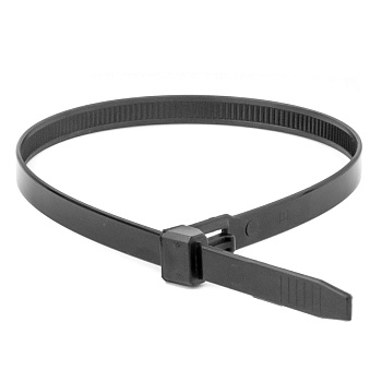 Хомут P6.6 многоразовый, черный 7,6x250