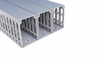 Перфорированный короб с крышкой, 40x60 (ШxВ) Серый; SWD  40X60