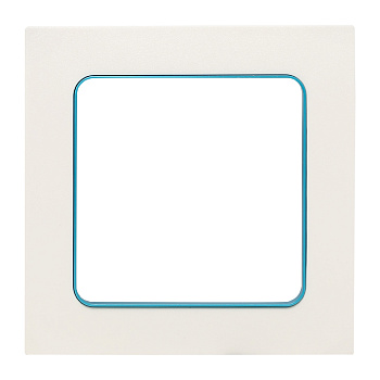 Стокгольм Рамка 1-местная белая с линией цвета синий EKF PROxima