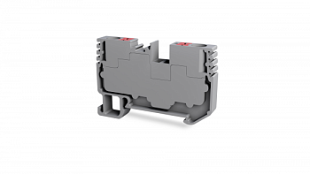 Клеммник на DIN-рейку (Push-in) 4 мм.кв. (серый); PFT 4