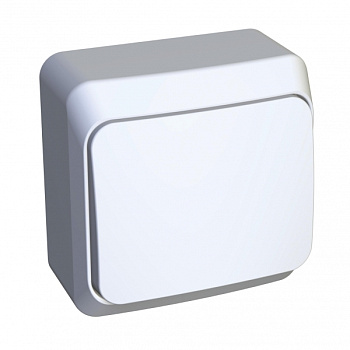 ЭТЮД О/У ВЫКЛЮЧАТЕЛЬ с самовозвратом 10 АХ, БЕЛЫЙ, Россия