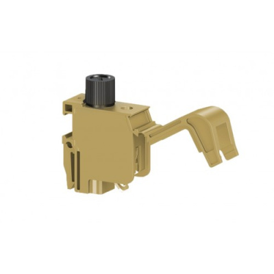 Клеммник для трансформатора, с держ. предохранителя (5х20), винт.зажим, 4 мм.кв., (бежевый); TRV 4S