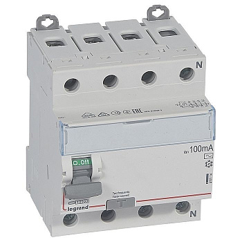 Выключатель дифференциального тока DX³-ID - 4П - 400 В~ - 63 А - тип AC - 100 мА - 4 модуля