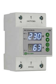 Реле контроля напряжения и тока L+N (~230В AC) 63А