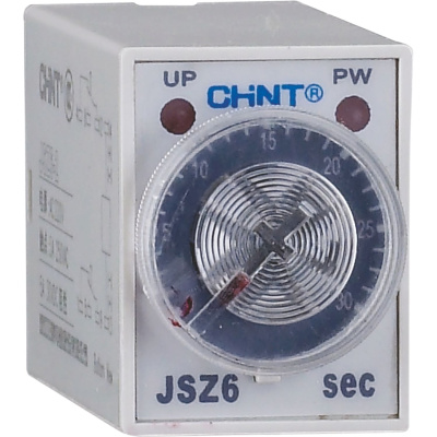Реле времени JSZ6-2 задержка переключения 2 контактные группы 10s AC220V (CHINT)