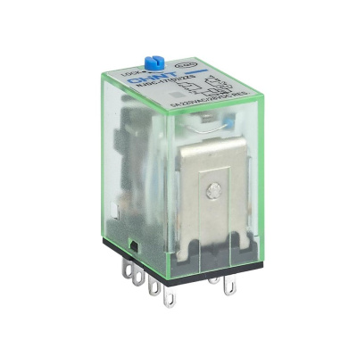 Промежуточное реле с кнопкой тестирования NJDC-17(D)/2ZS 2 конт. с инд. LED 5А AC220В (R)(CHINT)