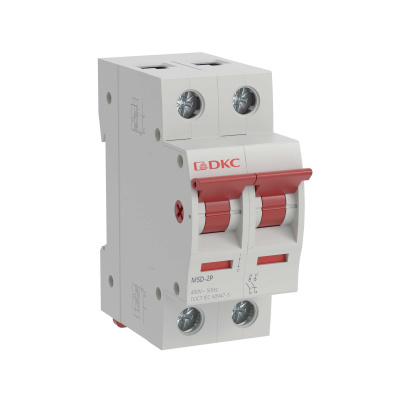 Выключатель нагрузки модульный YON max типа MSD, 2 полюса, 100А