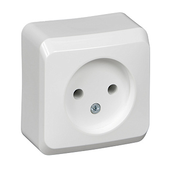 ЭТЮД О/У РОЗЕТКА без заземления без шторок 16А 250В, БЕЛЫЙ, Россия