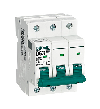 Авт. выкл. без теплозащиты 3P 63А х-ка D 6кА ВА-103M