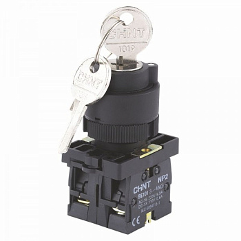 Переключатель NP2-EG41, 2 положения с возвратом, 1НО IP40 (CHINT)