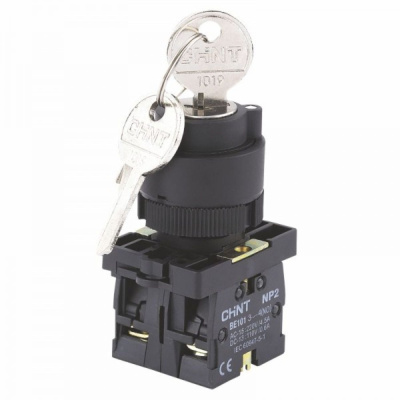 Переключатель NP2-EG21, 2 положения с фиксацией, 1НО IP40 (CHINT)