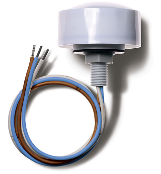 Фотореле корпусное для монтажа на улице; 1NO 16A; питание 230В АC; фиксированная чувствительность 10люкс; встроенный провод 500мм; степень защиты IP54