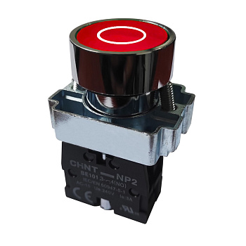 Кнопка управления NP2-BA4322 с маркировкой, 1НЗ IP40 (CHINT)