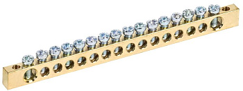 Шина "N"нулевая 6х9мм 16/2 (16групп/крепеж по краям) ИЭК