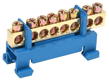 Шина N "ноль" на DIN-изол тип "Стойка" ШНИ-6х9-8-С-С IEK