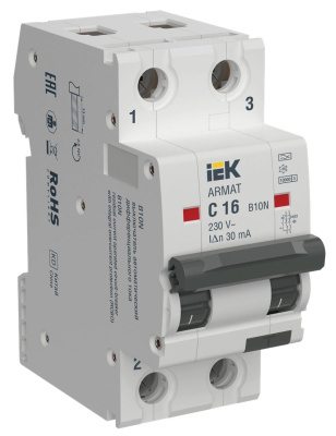 ARMAT АВДТ B10N 2P C16 30мА тип A электромех. IEK