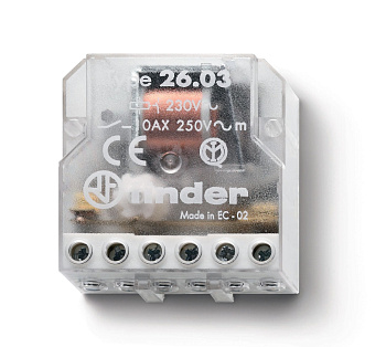 Шаговое электромеханическое реле; 1NO+1NC 10А, 2 состояния;  питание 230В АC;